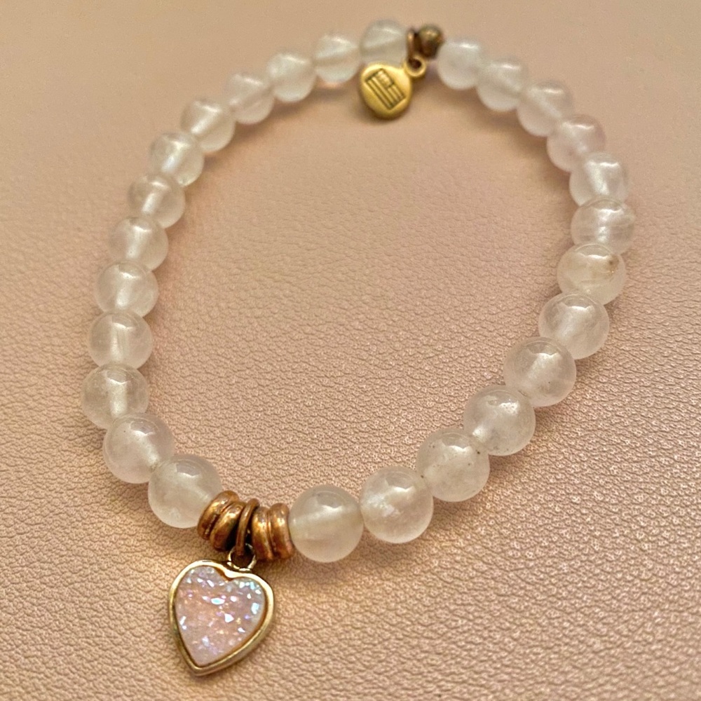 Tiffany Jazelle Pink Opal Druzy Heart